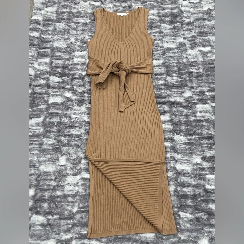 Good American Taupe Size 3 Belted Body Dress New Without Tags - Picture 5 of 6